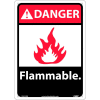 Graphic Signs - Danger Flammable - Plastic 10"W X 14"H