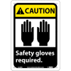 Graphic Signs - Caution Safety Gloves Required - Plastic 7"W X 10"H