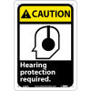 Graphic Signs - Caution Hearing Protection - Plastic 7&quot;W X 10&quot;H