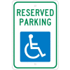 Aluminum Sign - Reserved Parking Handicapped Logo - .08" Thick, TM87J