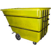 Bayhead Products Heavy Duty Plastic Tilt Truck, 2-2/10 Cu. Yd. Cap, 2500 Lbs. Cap, Yellow