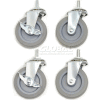 Global Industrial Caster Set For Shop Desks - 3" Swivel with Locks