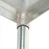 1-5/8 Inch Diameter Legs on Stainless Steel Workbench with Backsplash