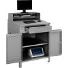 Shop Desk w Lower Cabinet and Pigeonhole Compartments 34-1/2inW x 30inD x 51-1/2inH - Gray
																			