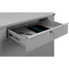 Shop Desk w Lower Cabinet and Pigeonhole Compartments 34-1/2inW x 30inD x 51-1/2inH - Gray
																			