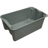 Molded Fiberglass Toteline Nest and Stack Tote 780408 - 20-1/2" x 12-7/8" x 8", Pkg Qty 10, Gray - Pkg Qty 10