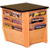 Wooden Mallet End Table With Magazine Rack - 19 x 20-3/4" - Medium Oak