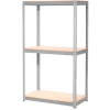 Global Industrial Expandable Starter Rack 48x12x84 3 Level Wood Deck 1500 lb. Cap Per Deck GRY
