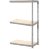Global Industrial Expandable Add-On Rack 48x18x84 3 Level Wood Deck 1500 lb. Cap Per Level GRY