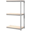 Global Industrial Expandable Add-On Rack 48x24x84 3 Level Wood Deck 1500 lb. Cap Per Level GRY