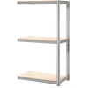 Global Industrial Expandable Add-On Rack 96x36x84 3 Level Wood Deck 800 lb. Cap Per Level GRY