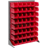Global Industrial™ Singled Sided Louvered Bin Rack 35 x 15 x 50 - 42 Red Premium Stacking Bins
