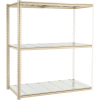 Global Industrial High Capacity Add-On Rack 72x24x963 Levels Steel Deck 1000lb Per Level Tan