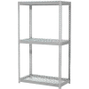 Global Industrial Expandable Starter Rack 96x24x84 3 Level Wire Deck 1100 lb. Cap Per Deck GRY