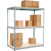 Global Industrial Wide Span Rack 72x36x60, 3 Shelves Deck 900 Lb. Cap Per Level, Gray