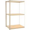 Global Industrial High Capacity Add-On Rack 48x24x843 Levels Wood Deck 1500 Lb Per Level Tan