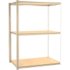 Global Industrial High Capacity Add-On Rack 60x48x843 Levels Wood Deck 1300 Lb Per Level Tan