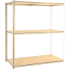 Global Industrial High Capacity Add-On Rack 72x48x843 Levels Wood Deck 1000 Lb Per Level Tan
