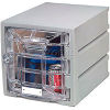 Remco Plastics 6-Tier Box Plastic Locker With Clear Door, 12&quot;W x 15&quot;D x 12&quot;H, Gray, Assembled