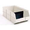 AkroBins® 1800 Series 30348 - Stackable Shelf Bin 8-1/4"W x 20-1/2"D x 7"H Beige w/One Divider - Pkg Qty 6