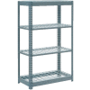 Global Industrial™ Heavy Duty Shelving 36"W x 12"D x 72"H With 4 Shelves - Wire Deck - Gray