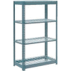 Global Industrial™ Heavy Duty Shelving 36"W x 24"D x 72"H With 4 Shelves - Wire Deck - Gray