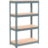Global Industrial Extra Heavy Duty Shelving 36"W x 18"D x 72"H With 4 Shelves, Wood Deck, Gry