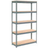 Global Industrial&#153; Extra Heavy Duty Shelving 48&quot;W x 18&quot;D x 72&quot;H With 5 Shelves, Wood Deck, Gry