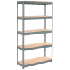 Global Industrial Extra Heavy Duty Shelving 48"W x 24"D x 72"H With 5 Shelves, Wood Deck, Gry