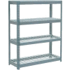 Global Industrial Extra Heavy Duty Shelving 48"W x 18"D x 72"H With 4 Shelves, Wire Deck, Gry