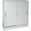 Sandusky Sliding Door Counter Height Storage Cabinets BA1S361829 - 36x18x29, Gray