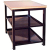Built-Rite Double Shelf Shop Stand, Laminate Square Edge, 18"W x 24"D x 36"H, Beige