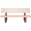 Concrete 48" Commercial Bench with Backrest