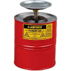 Justrite Safety Plunger Can - 4 Quart Steel, 10308