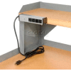 Built-Rite Power Strip W/ 4 Outlets, 16"W, Gray