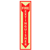 Fire Extinguisher Sign - Vertical - Vinyl Glow