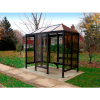 Smoking Shelter Vented Poly-Hip Roof 4 Side W/ Left & Right Front Opening 10'X5'