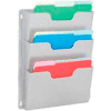 Steel Triple Wall File Pockets Letter Size - Platinum