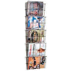 Wire Wall Magazine Rack Letter Size Black 5 Pockets