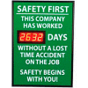Digital Safety Scoreboard Sign - Safety First, This Company, Lost Time