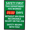 Digital Safety Scoreboard Sign - Safety First, This Department, OSHA
