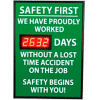 Digital Safety Scoreboard Sign - Safety First, We Have Proudly, Lost Time