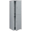 Pucel Heavy Duty Extra Wide Welded Steel Locker Double Tier 24x24x74 2 Door Gray