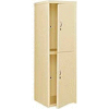 Pucel Heavy Duty Extra Wide Welded Steel Locker Double Tier 24x24x74 2 Door Putty