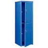 Pucel Heavy Duty Extra Wide Welded Steel Locker Double Tier 24x24x74 2 Door Blue
