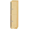 Pucel Heavy Duty Extra Wide Welded Steel Locker Double Tier 18x18x75 2 Door Putty