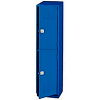 Pucel Heavy Duty Extra Wide Welded Steel Locker Double Tier 18x18x75 2 Door Blue