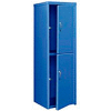 Pucel Heavy Duty Extra Wide Welded Steel Locker Double Tier 24x24x74 2 Door Blue
