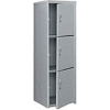Pucel Heavy Duty Extra Wide Welded Steel Locker Triple Tier 24x24x74 3 Door Gray
