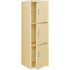 Pucel Heavy Duty Extra Wide Welded Steel Locker Triple Tier 24x24x74 3 Door Putty